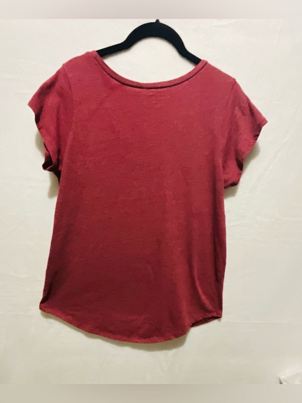Lucky Brand Boho Mandala Graphic Tee M Red Slub Cotton Short Sleeve Top - Picture 2 of 6